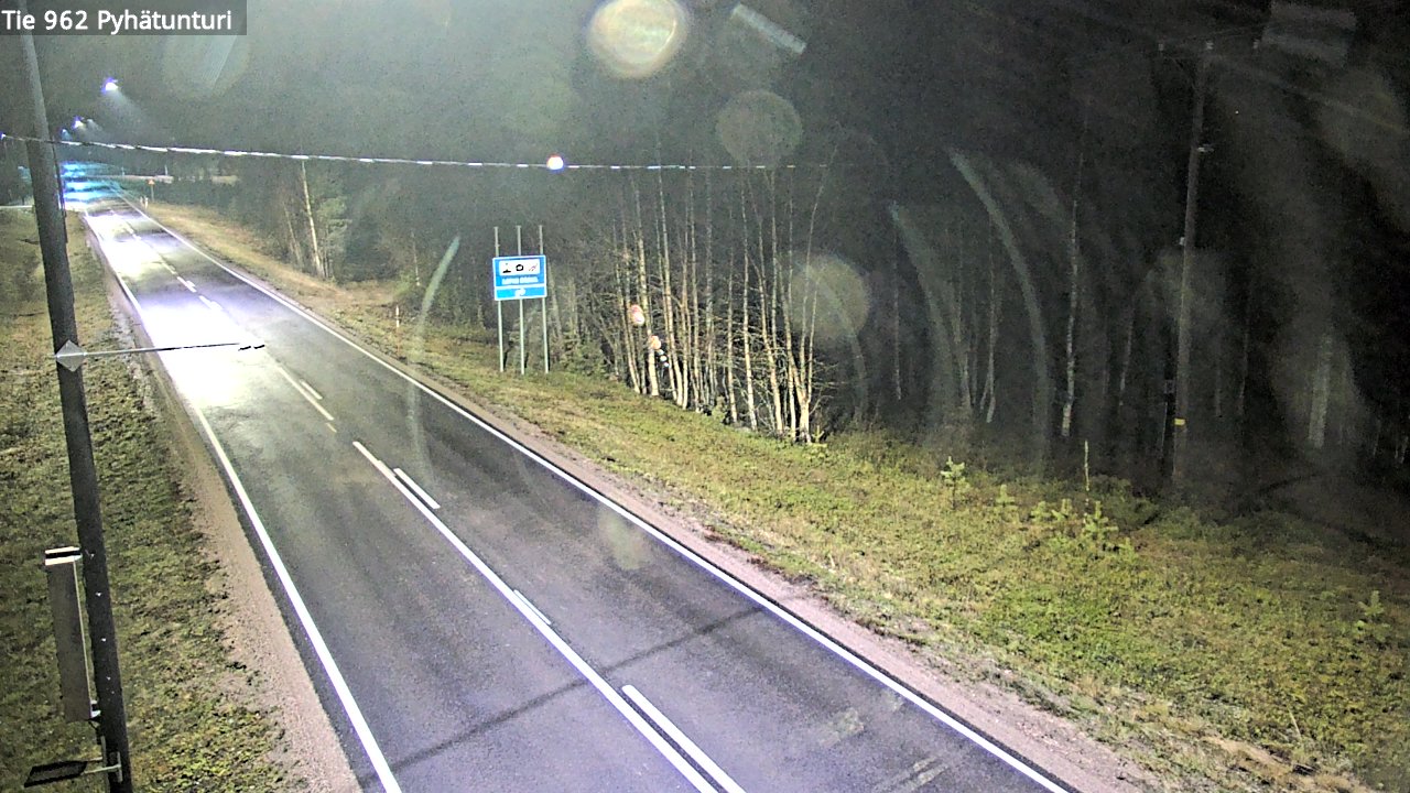 Weather Camera Image Väg 962 Pelkosenniemi Pyhätunturi, Pelkosenniemi, Lappi