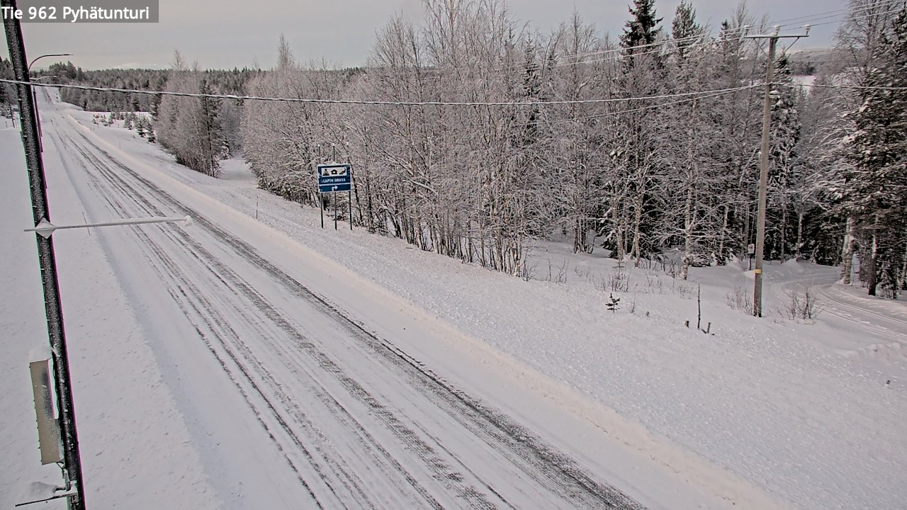 Weather Camera Image Road 962 Pelkosenniemi Pyhätunturi, Pelkosenniemi, Lappi