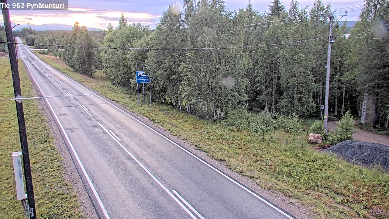 Weather Camera Image Road 962 Pelkosenniemi Pyhätunturi, Pelkosenniemi, Lappi