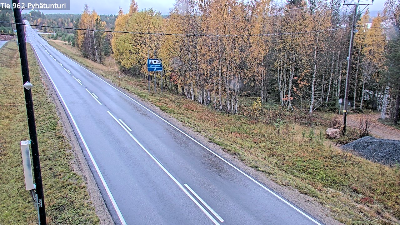 Weather Camera Image Road 962 Pelkosenniemi Pyhätunturi, Pelkosenniemi, Lappi
