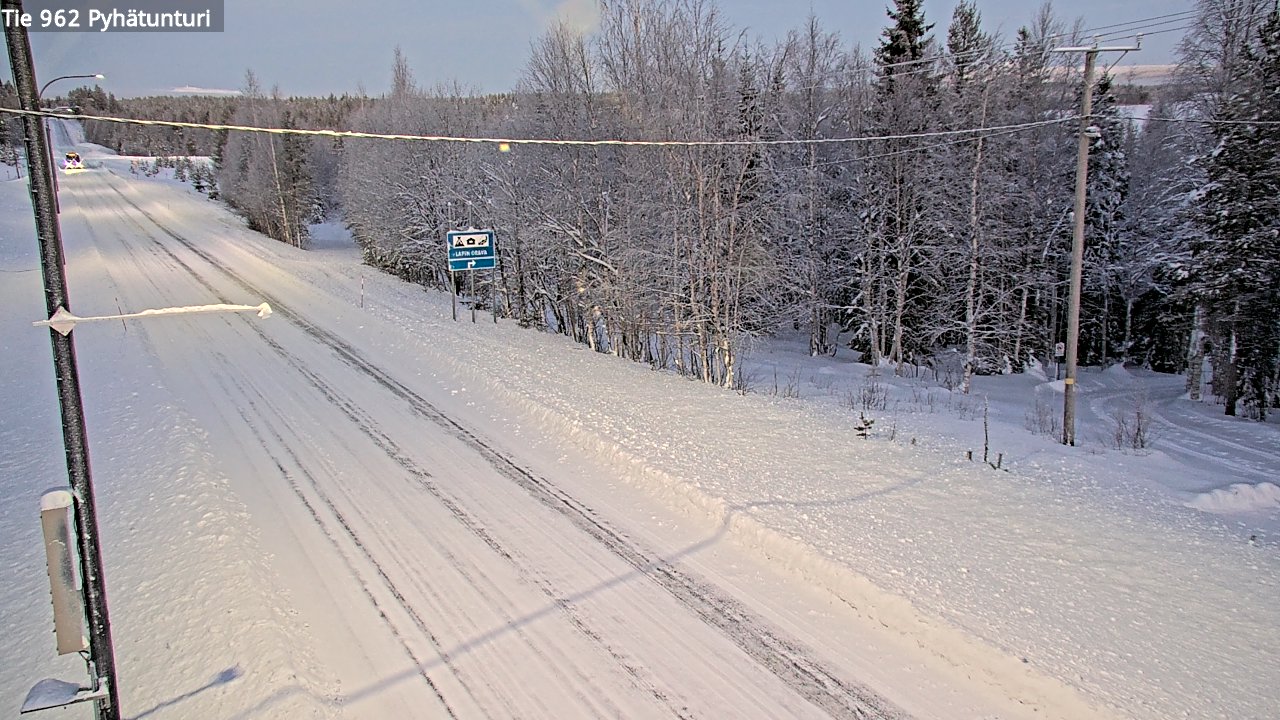 Weather Camera Image Road 962 Pelkosenniemi Pyhätunturi, Pelkosenniemi, Lappi