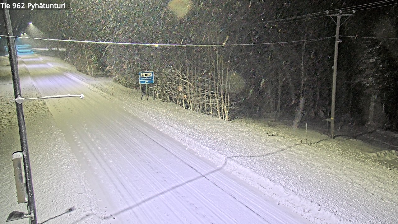 Weather Camera Image Road 962 Pelkosenniemi Pyhätunturi, Pelkosenniemi, Lappi