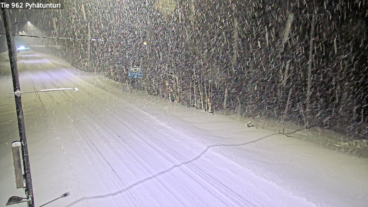 Weather Camera Image Road 962 Pelkosenniemi Pyhätunturi, Pelkosenniemi, Lappi