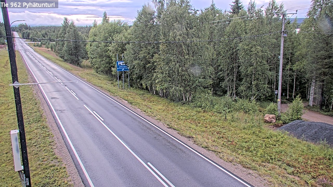 Weather Camera Image Road 962 Pelkosenniemi Pyhätunturi, Pelkosenniemi, Lappi