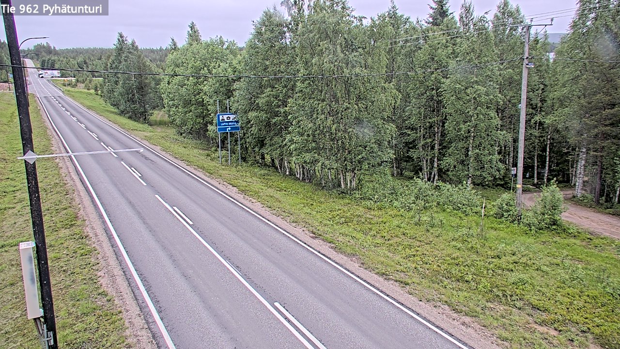 Weather Camera Image Väg 962 Pelkosenniemi Pyhätunturi, Pelkosenniemi, Lappi