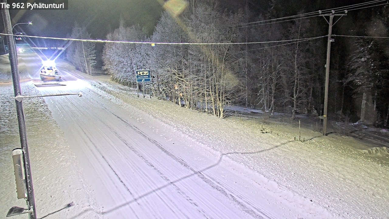Weather Camera Image Road 962 Pelkosenniemi Pyhätunturi, Pelkosenniemi, Lappi