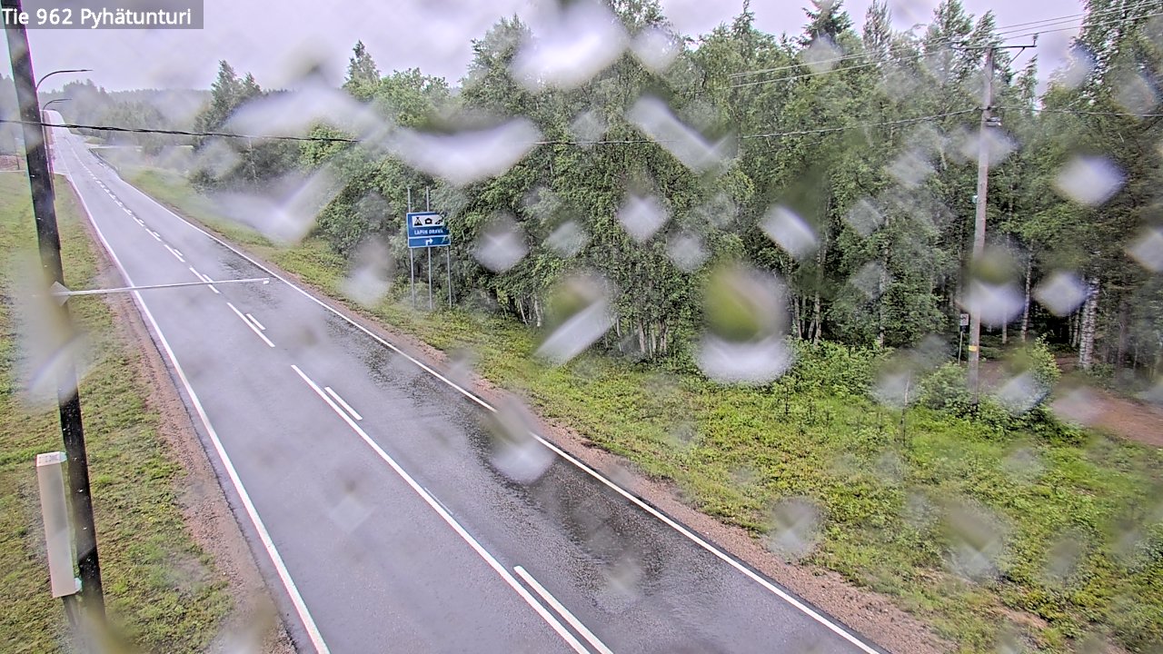 Weather Camera Image Väg 962 Pelkosenniemi Pyhätunturi, Pelkosenniemi, Lappi