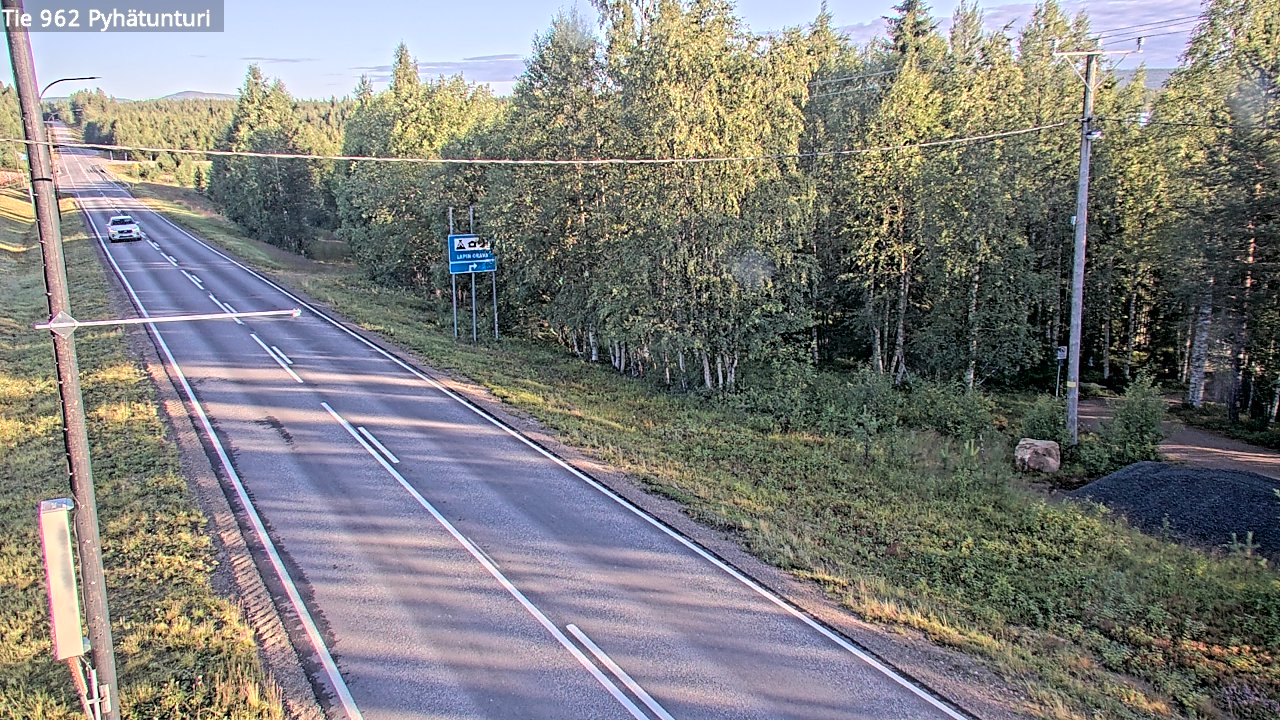 Weather Camera Image Road 962 Pelkosenniemi Pyhätunturi, Pelkosenniemi, Lappi