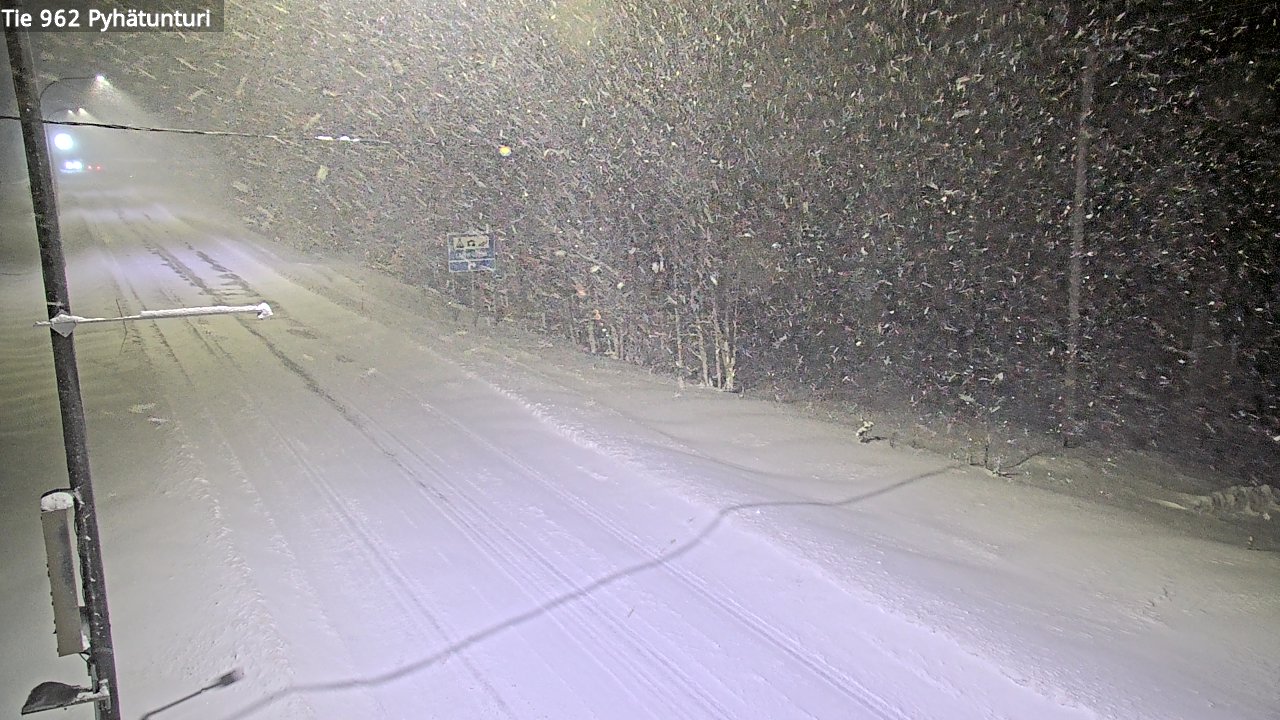 Weather Camera Image Road 962 Pelkosenniemi Pyhätunturi, Pelkosenniemi, Lappi