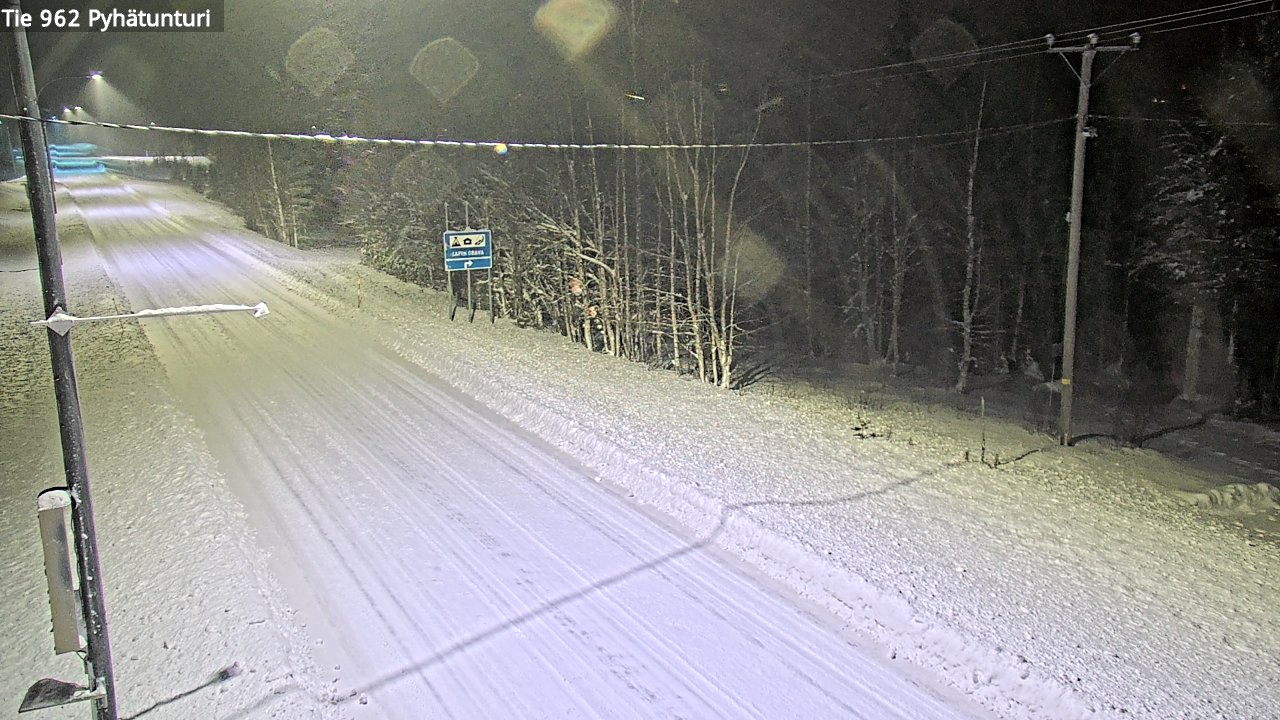Weather Camera Image Road 962 Pelkosenniemi Pyhätunturi, Pelkosenniemi, Lappi