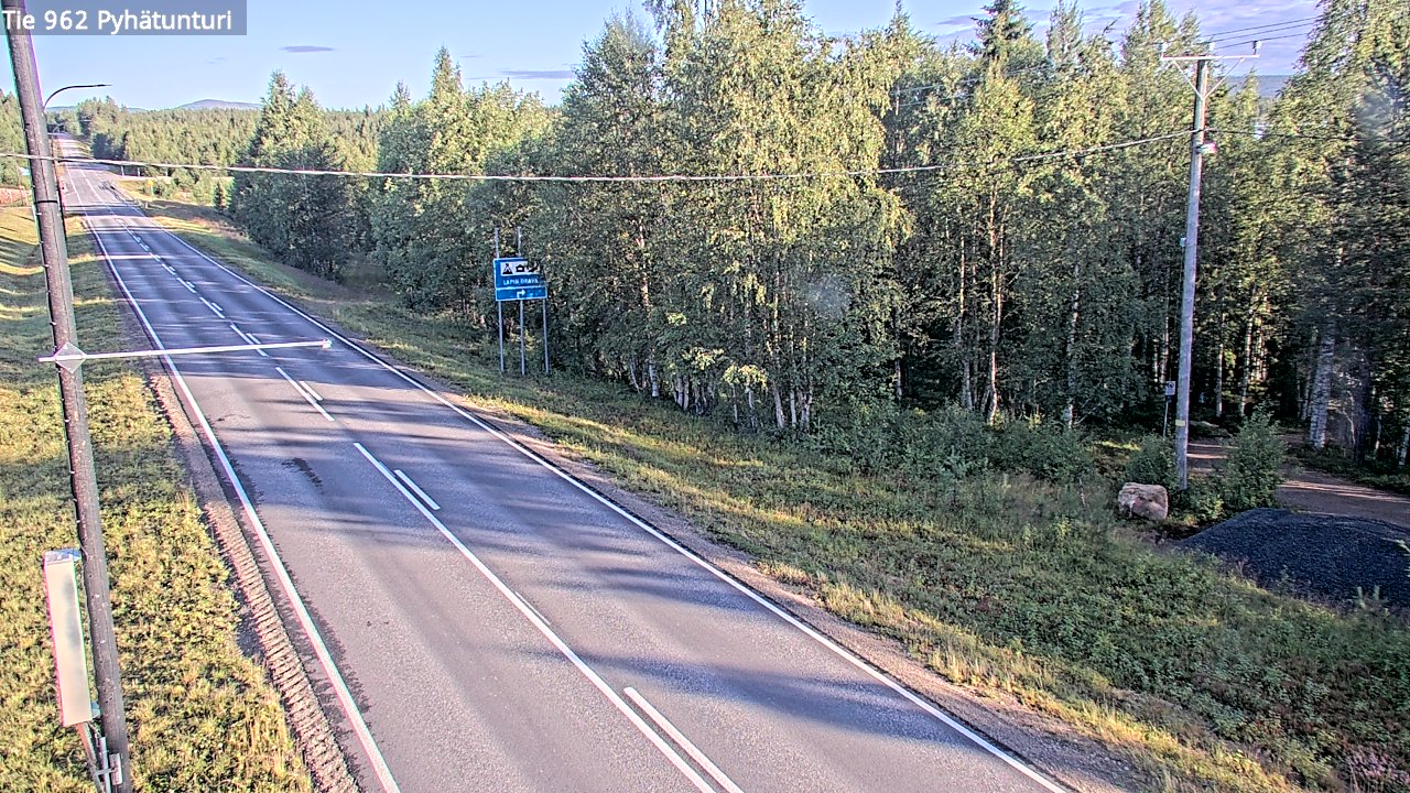 Weather Camera Image Road 962 Pelkosenniemi Pyhätunturi, Pelkosenniemi, Lappi