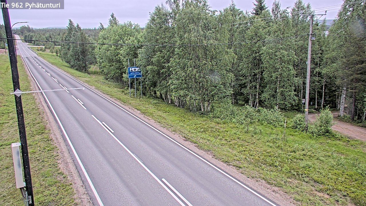 Weather Camera Image Road 962 Pelkosenniemi Pyhätunturi, Pelkosenniemi, Lappi
