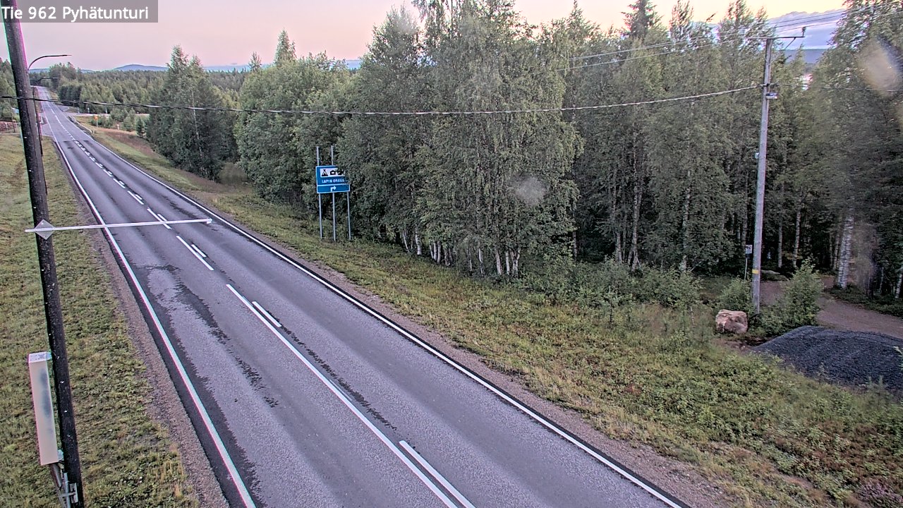 Weather Camera Image Road 962 Pelkosenniemi Pyhätunturi, Pelkosenniemi, Lappi