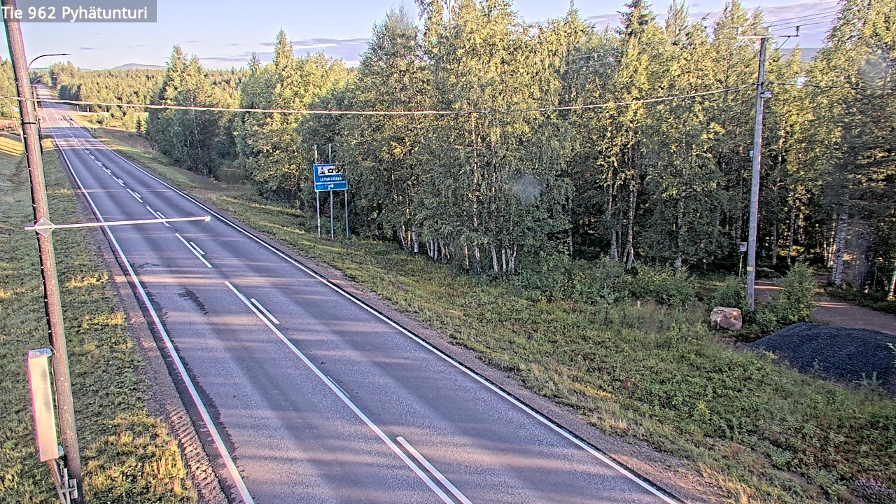 Weather Camera Image Road 962 Pelkosenniemi Pyhätunturi, Pelkosenniemi, Lappi