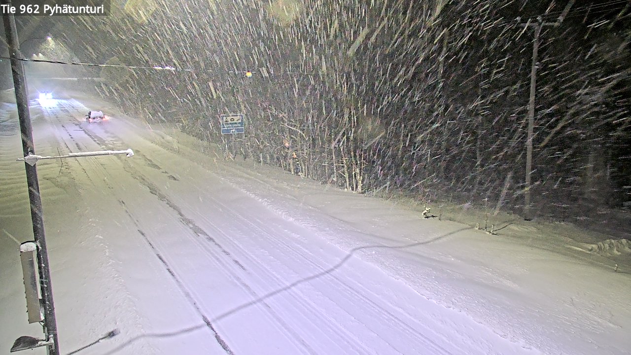 Weather Camera Image Road 962 Pelkosenniemi Pyhätunturi, Pelkosenniemi, Lappi