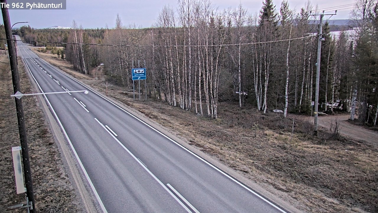 Weather Camera Image Road 962 Pelkosenniemi Pyhätunturi, Pelkosenniemi, Lappi