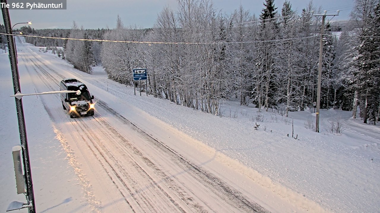 Weather Camera Image Road 962 Pelkosenniemi Pyhätunturi, Pelkosenniemi, Lappi