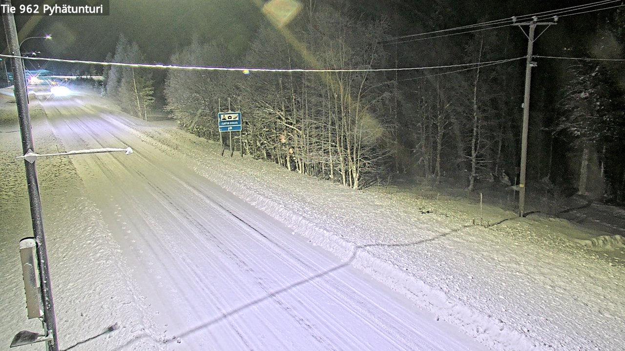 Weather Camera Image Road 962 Pelkosenniemi Pyhätunturi, Pelkosenniemi, Lappi