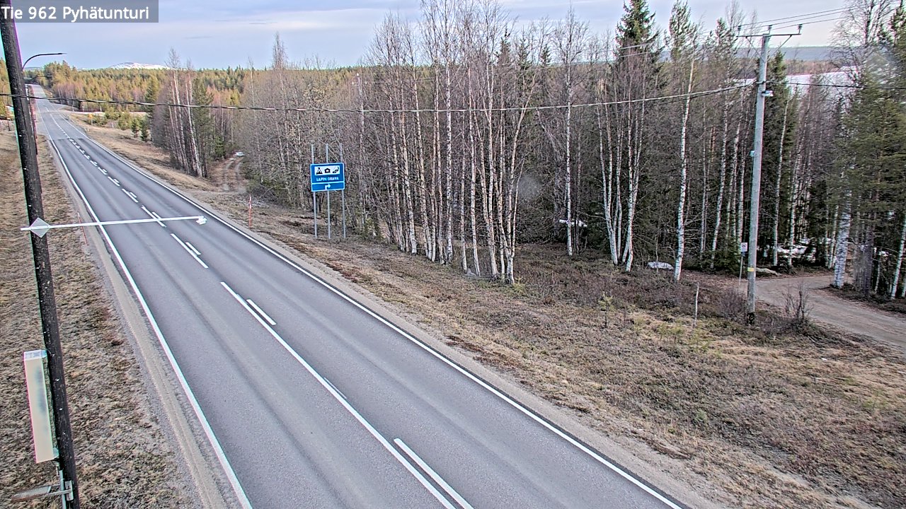 Weather Camera Image Road 962 Pelkosenniemi Pyhätunturi, Pelkosenniemi, Lappi