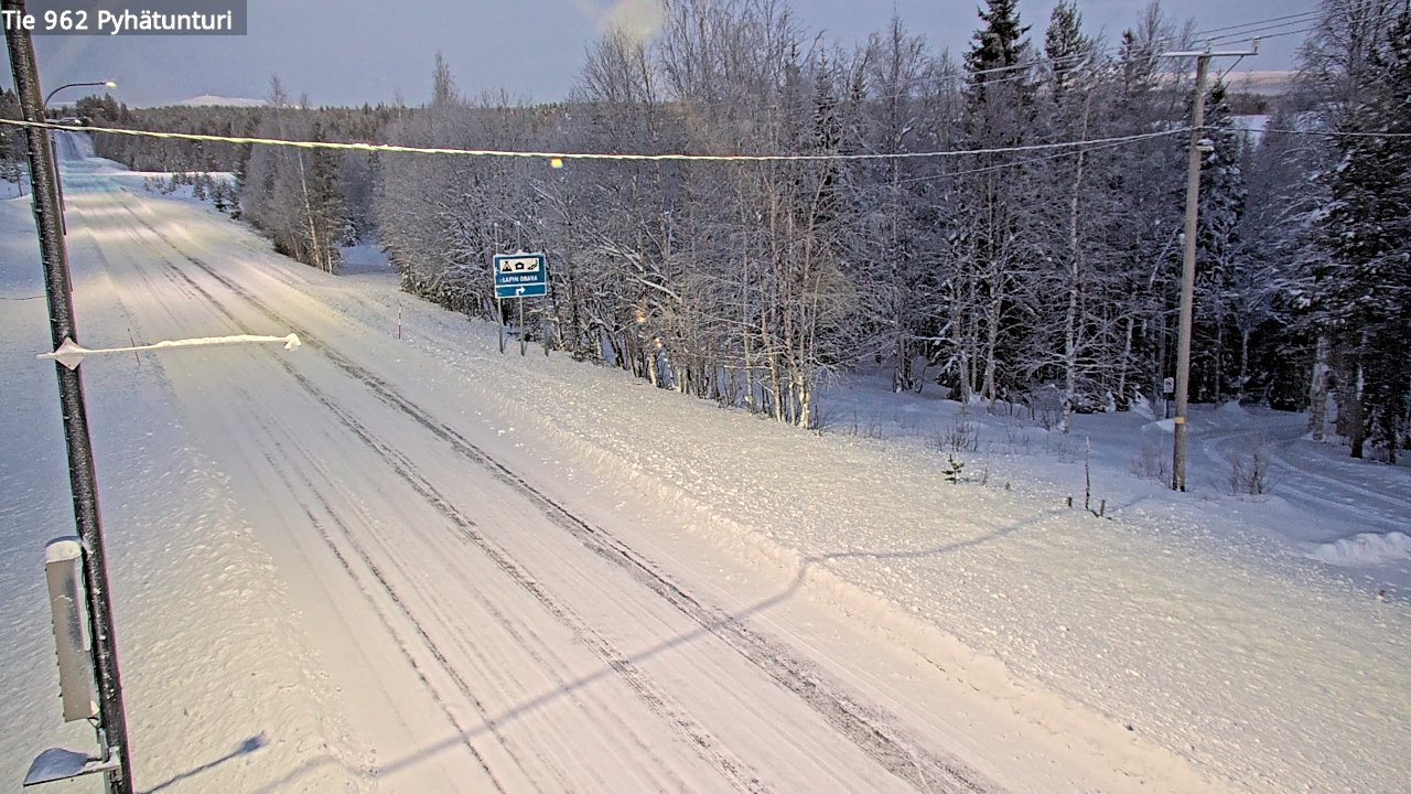 Weather Camera Image Road 962 Pelkosenniemi Pyhätunturi, Pelkosenniemi, Lappi