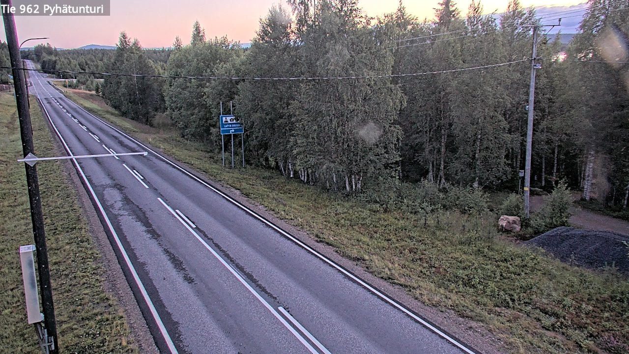 Weather Camera Image Road 962 Pelkosenniemi Pyhätunturi, Pelkosenniemi, Lappi