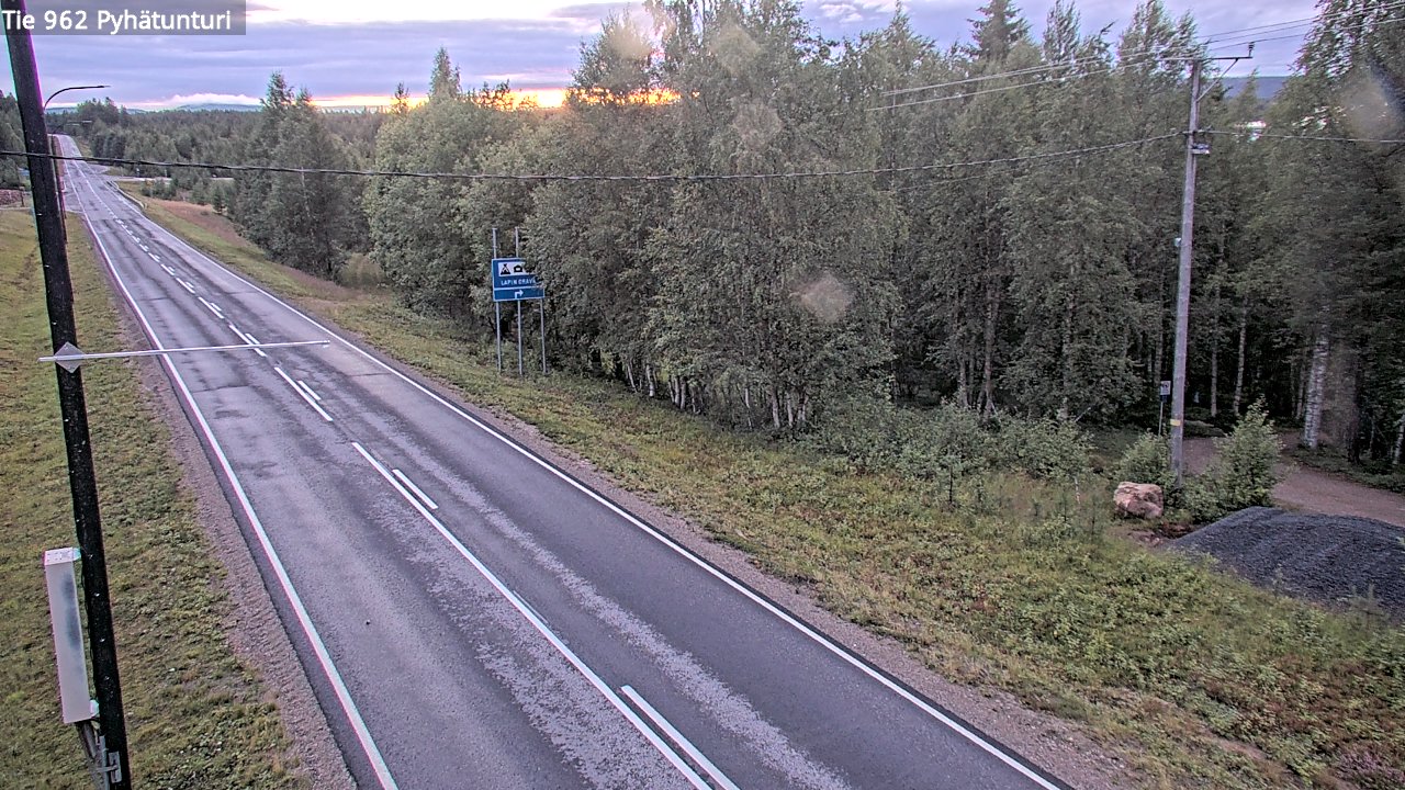 Weather Camera Image Road 962 Pelkosenniemi Pyhätunturi, Pelkosenniemi, Lappi