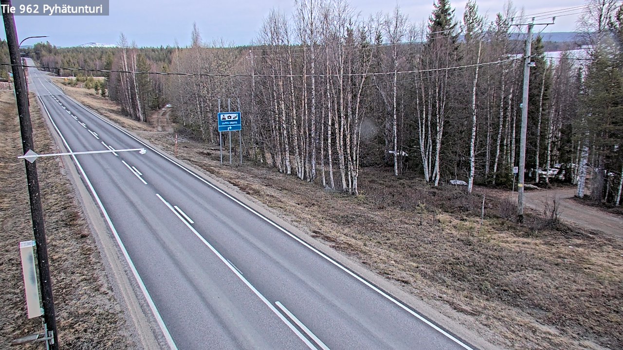 Weather Camera Image Road 962 Pelkosenniemi Pyhätunturi, Pelkosenniemi, Lappi