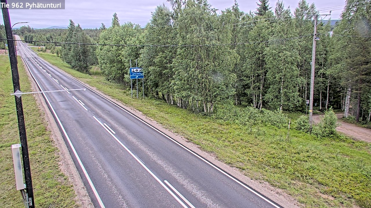 Weather Camera Image Väg 962 Pelkosenniemi Pyhätunturi, Pelkosenniemi, Lappi