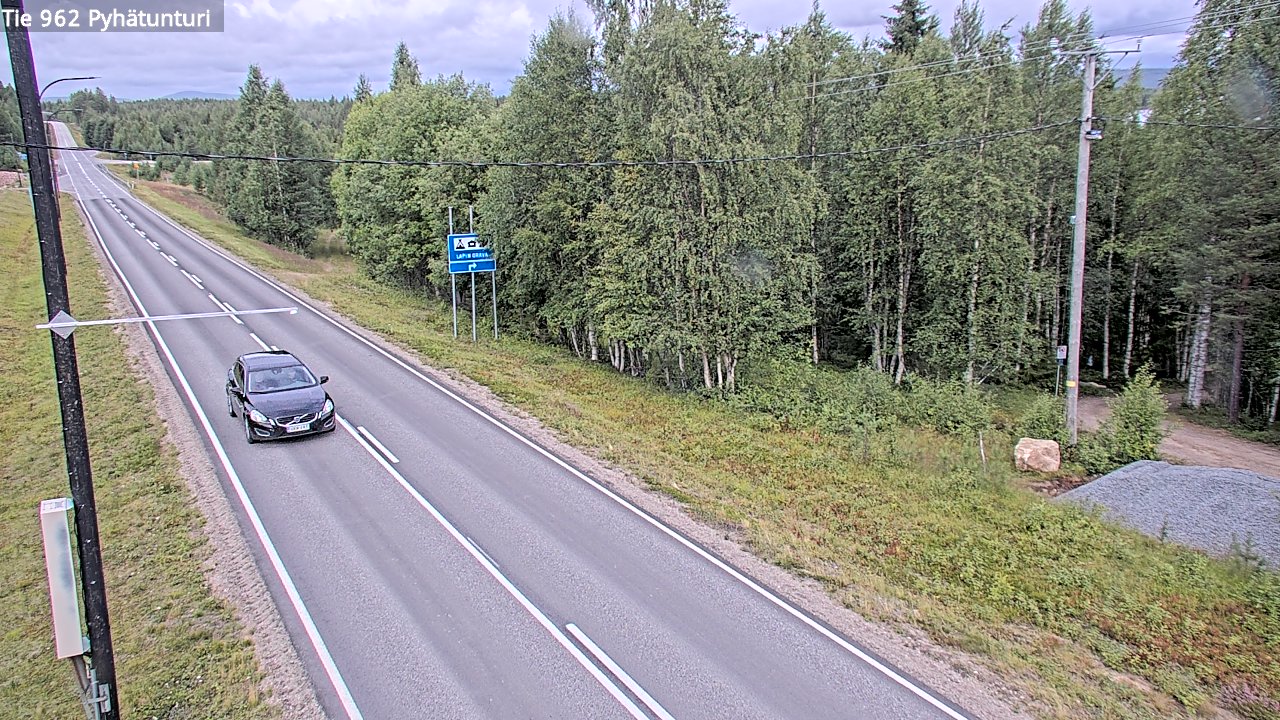 Weather Camera Image Road 962 Pelkosenniemi Pyhätunturi, Pelkosenniemi, Lappi