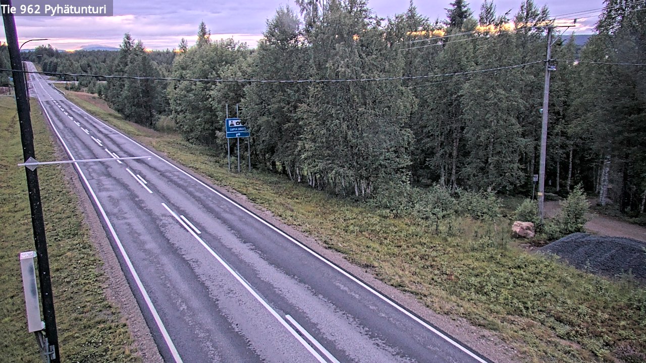 Weather Camera Image Road 962 Pelkosenniemi Pyhätunturi, Pelkosenniemi, Lappi