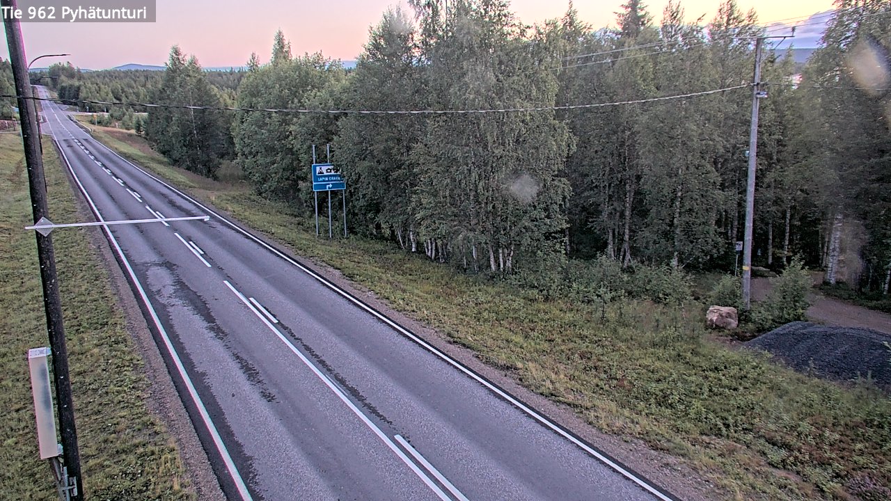 Weather Camera Image Road 962 Pelkosenniemi Pyhätunturi, Pelkosenniemi, Lappi