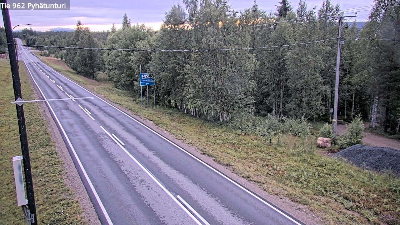 Weather Camera Image Road 962 Pelkosenniemi Pyhätunturi, Pelkosenniemi, Lappi