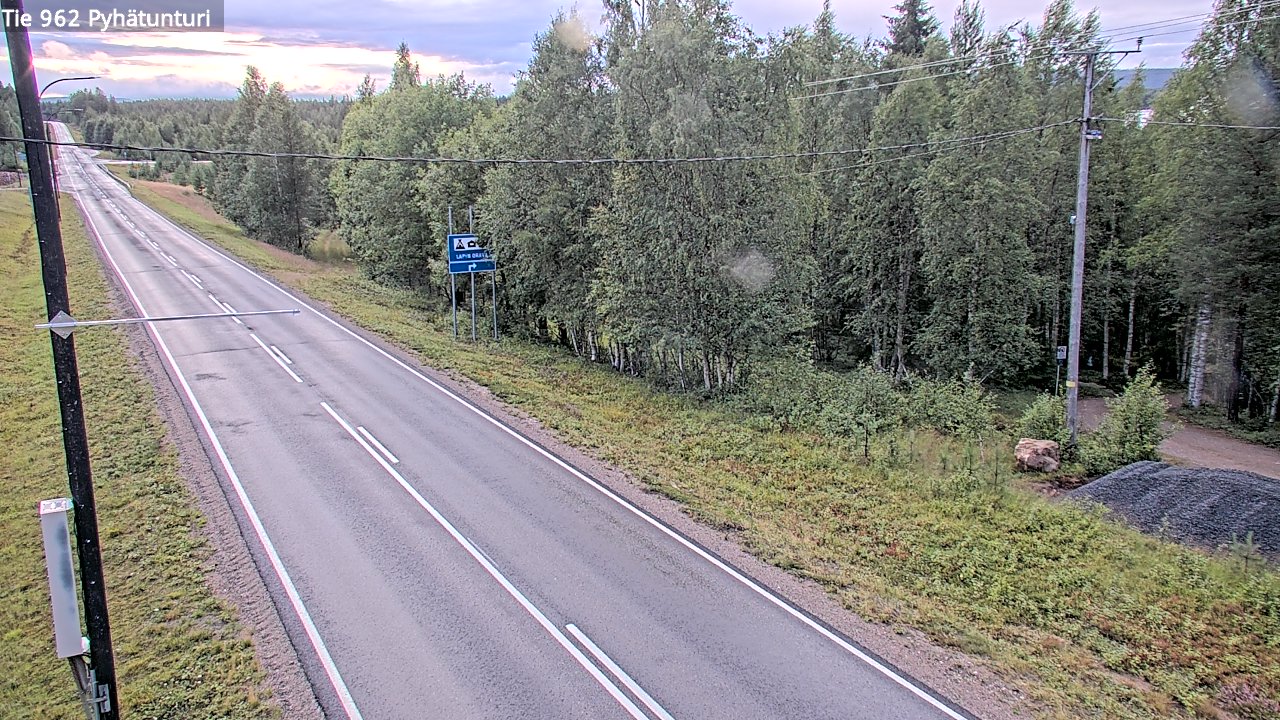 Weather Camera Image Road 962 Pelkosenniemi Pyhätunturi, Pelkosenniemi, Lappi