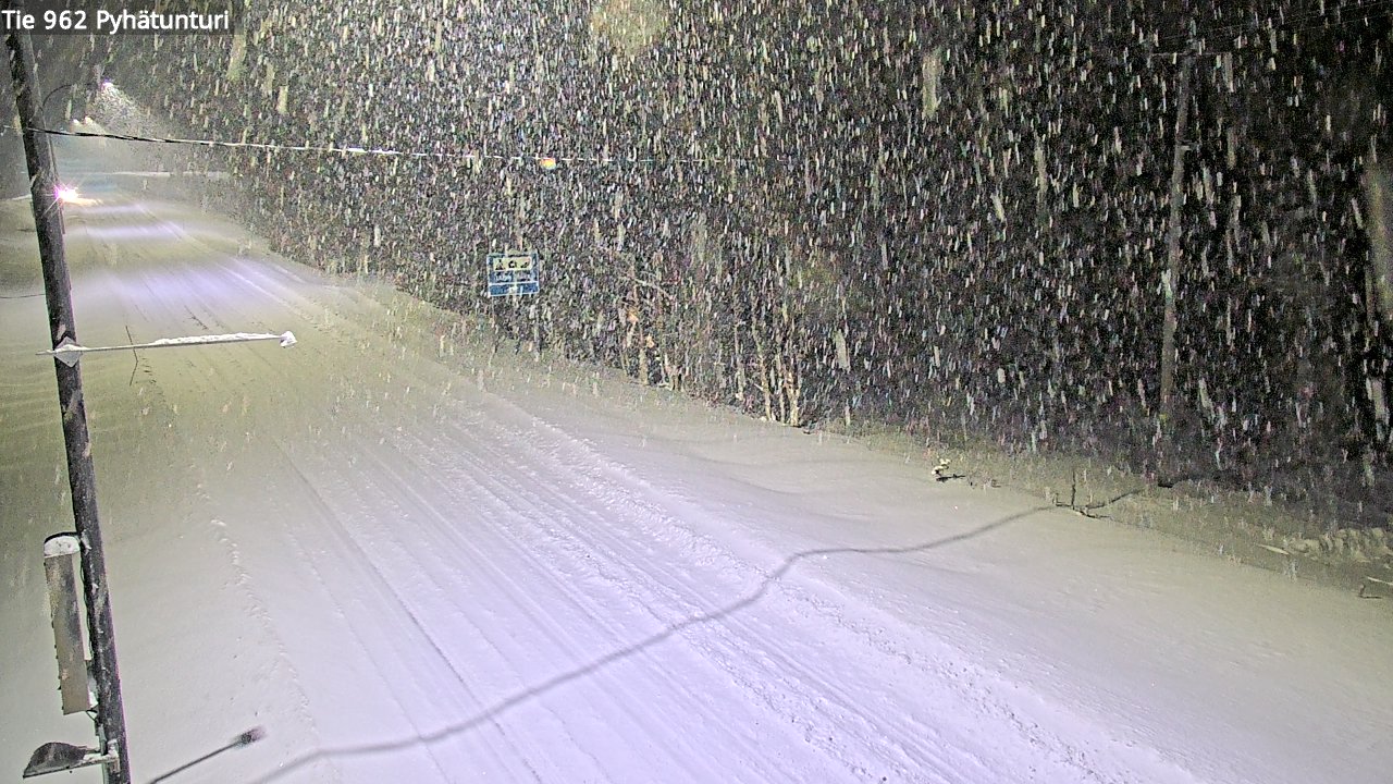 Weather Camera Image Road 962 Pelkosenniemi Pyhätunturi, Pelkosenniemi, Lappi