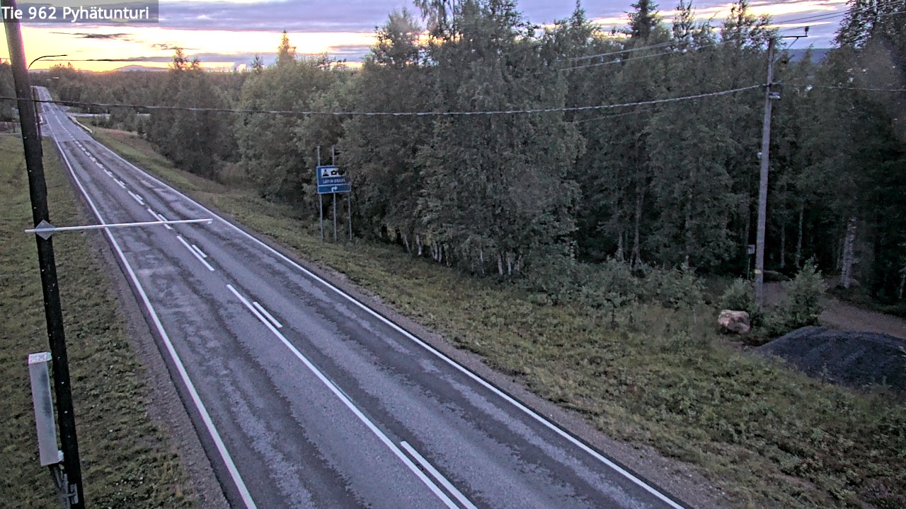 Weather Camera Image Road 962 Pelkosenniemi Pyhätunturi, Pelkosenniemi, Lappi