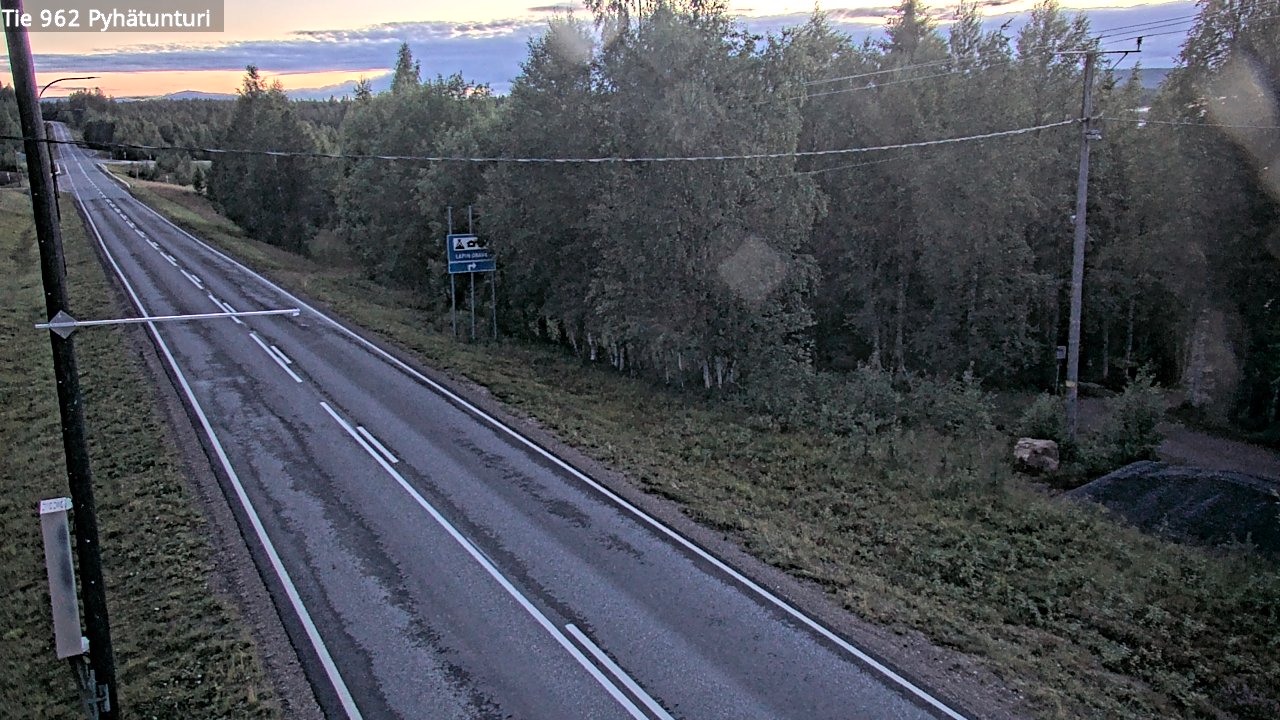 Weather Camera Image Road 962 Pelkosenniemi Pyhätunturi, Pelkosenniemi, Lappi