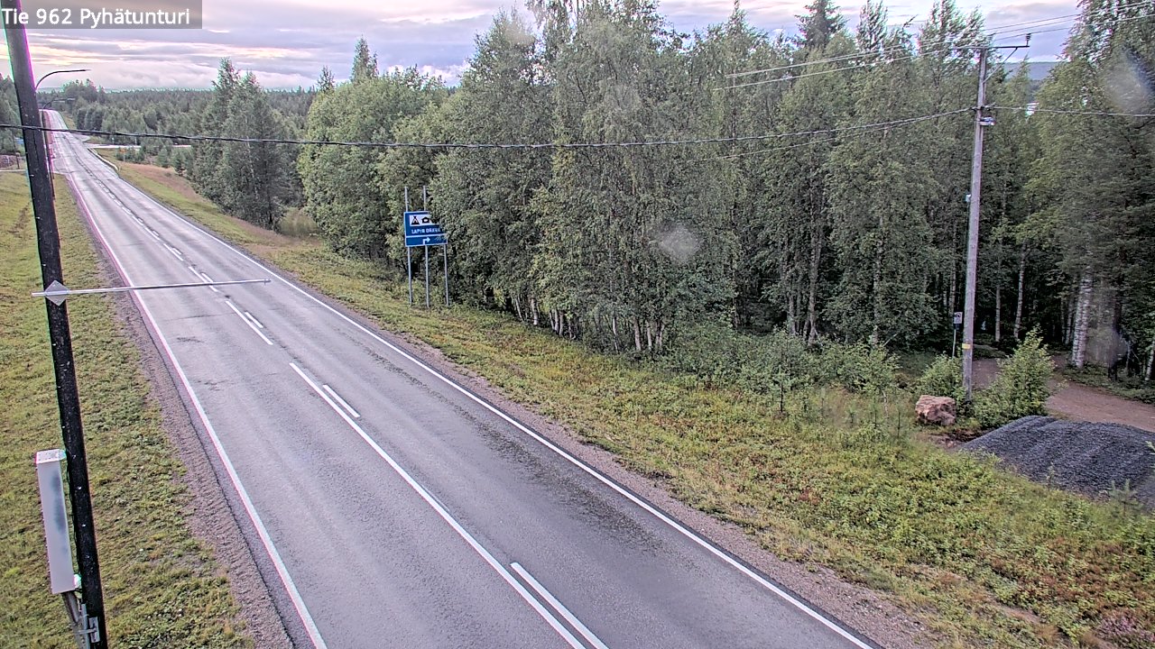 Weather Camera Image Road 962 Pelkosenniemi Pyhätunturi, Pelkosenniemi, Lappi