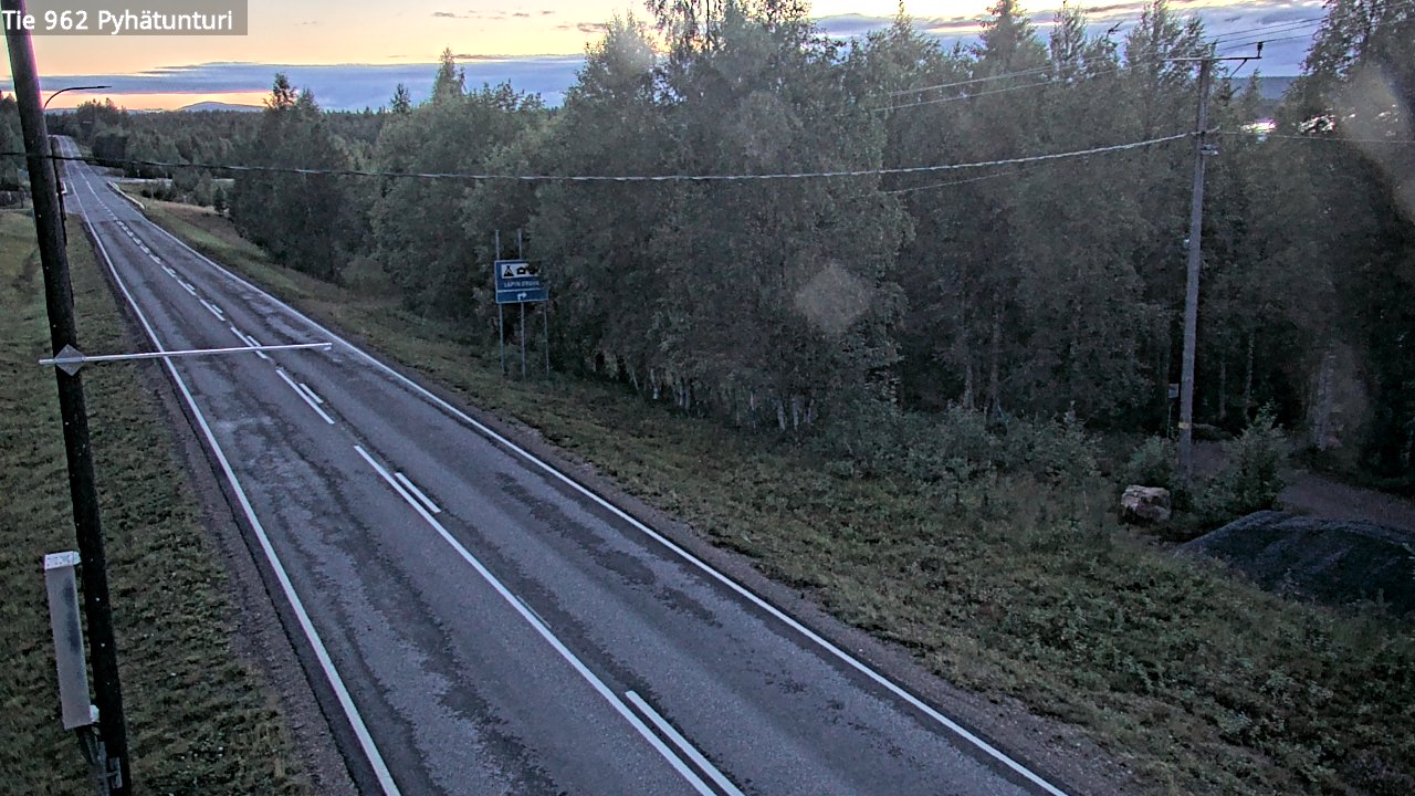 Weather Camera Image Road 962 Pelkosenniemi Pyhätunturi, Pelkosenniemi, Lappi
