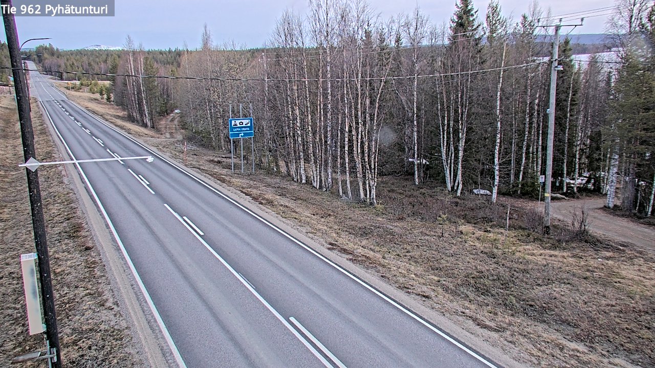 Weather Camera Image Road 962 Pelkosenniemi Pyhätunturi, Pelkosenniemi, Lappi