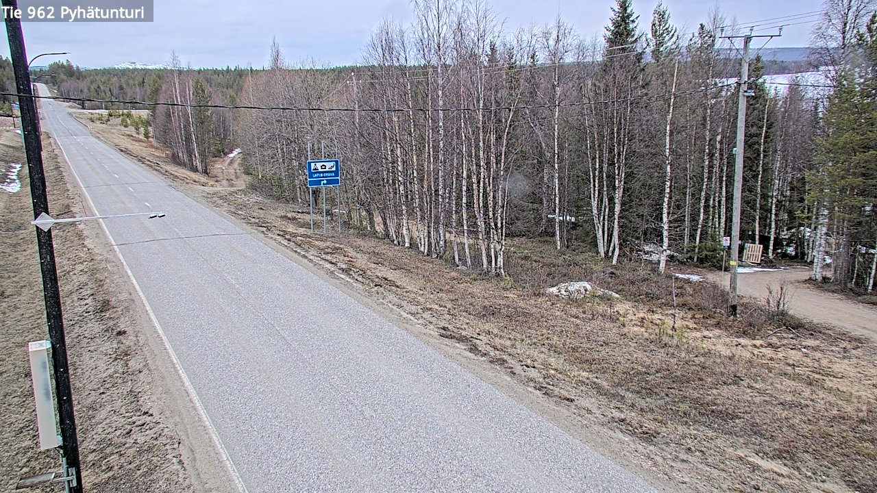 Weather Camera Image Road 962 Pelkosenniemi Pyhätunturi, Pelkosenniemi, Lappi