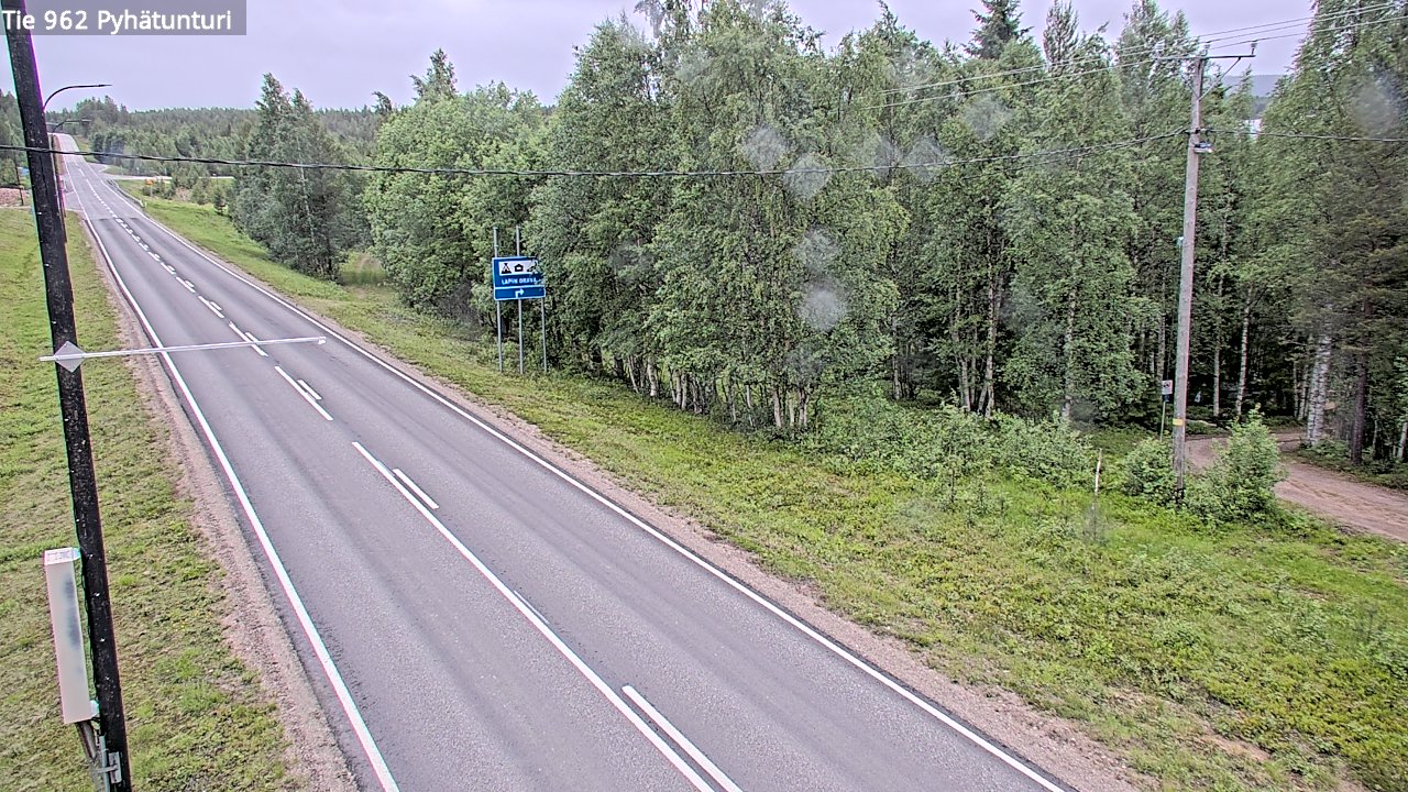 Weather Camera Image Väg 962 Pelkosenniemi Pyhätunturi, Pelkosenniemi, Lappi