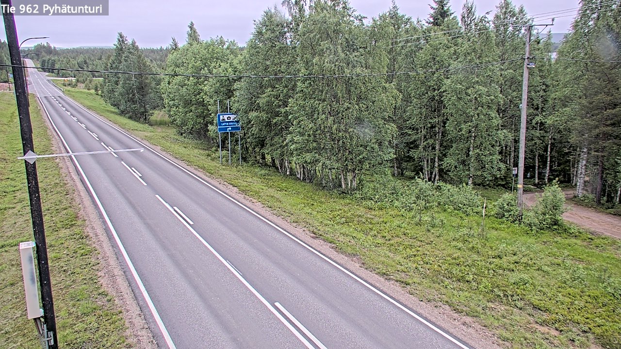 Weather Camera Image Road 962 Pelkosenniemi Pyhätunturi, Pelkosenniemi, Lappi