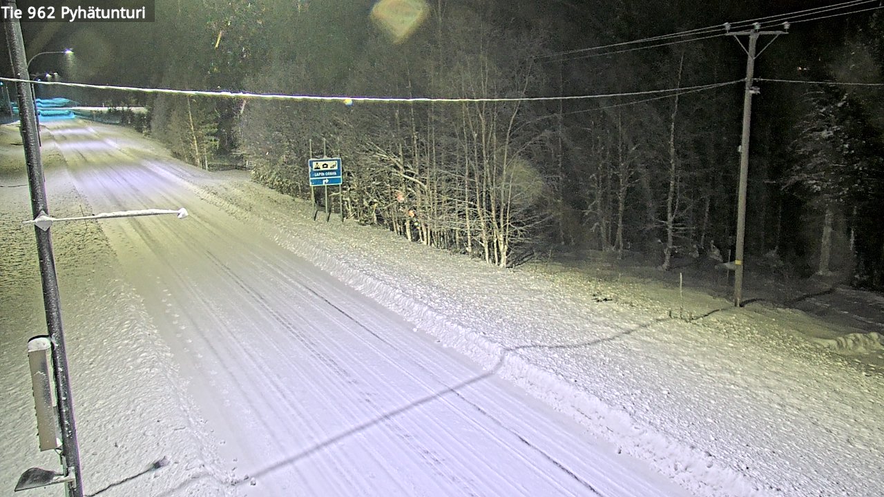 Weather Camera Image Road 962 Pelkosenniemi Pyhätunturi, Pelkosenniemi, Lappi