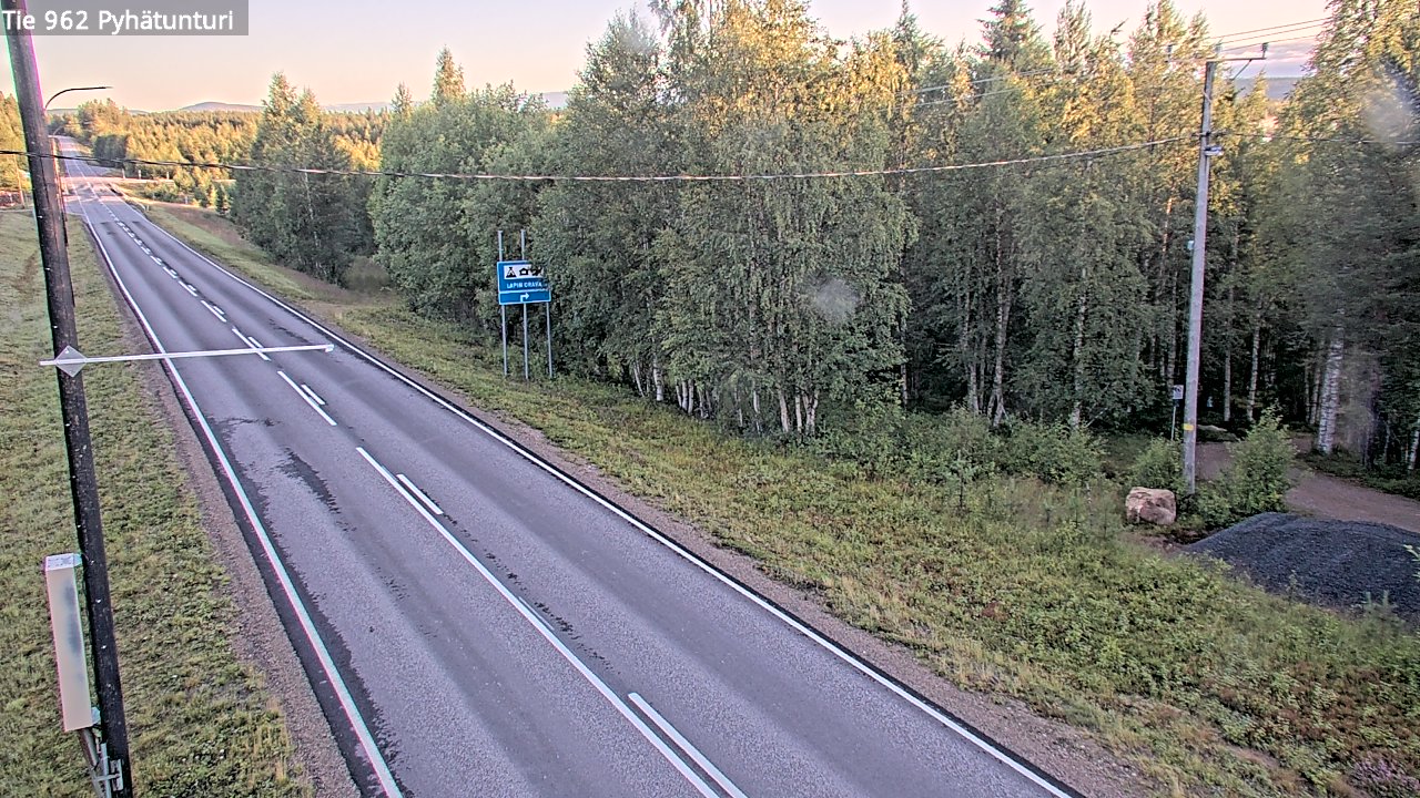 Weather Camera Image Road 962 Pelkosenniemi Pyhätunturi, Pelkosenniemi, Lappi