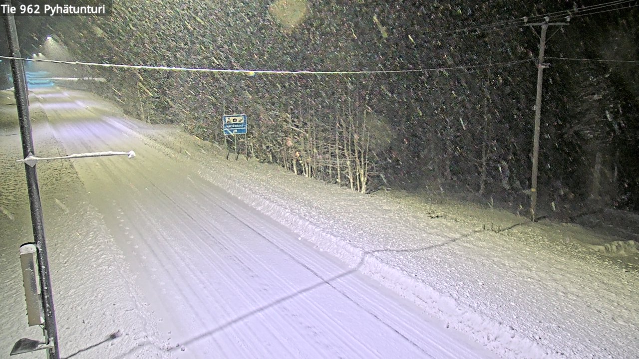 Weather Camera Image Road 962 Pelkosenniemi Pyhätunturi, Pelkosenniemi, Lappi
