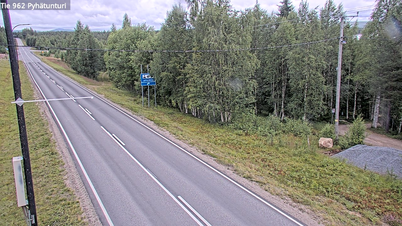 Weather Camera Image Road 962 Pelkosenniemi Pyhätunturi, Pelkosenniemi, Lappi