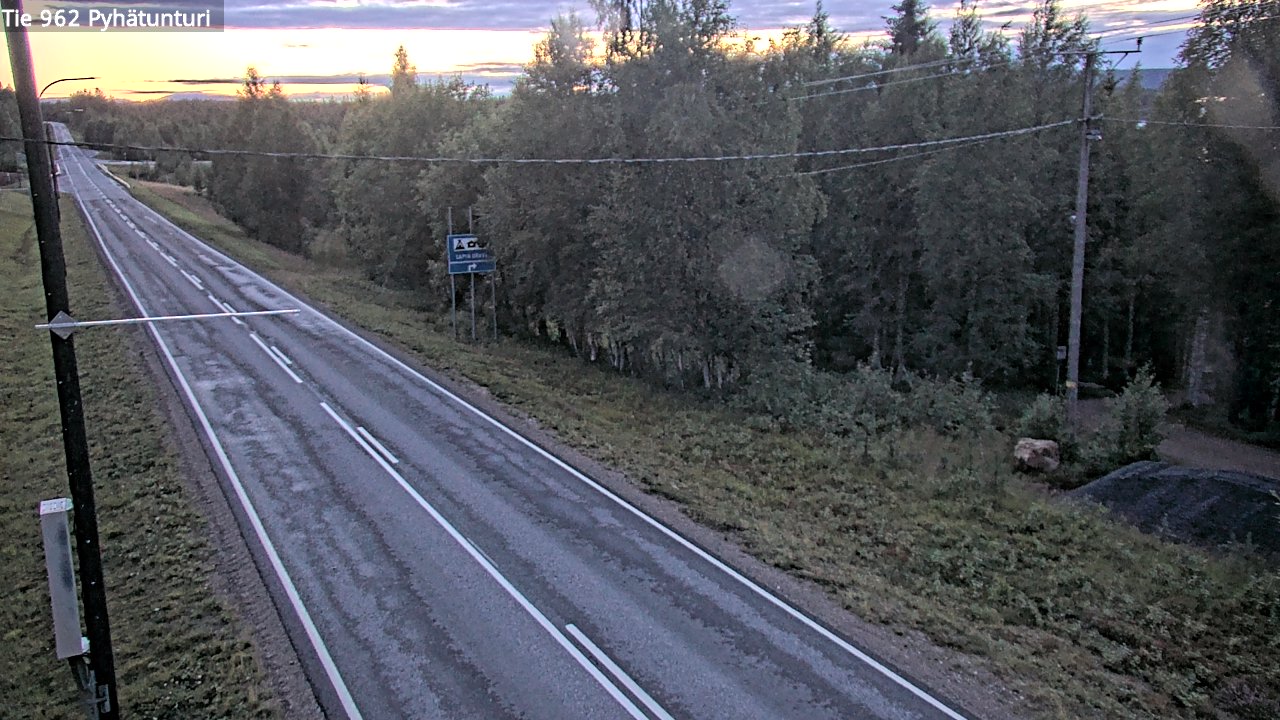 Weather Camera Image Road 962 Pelkosenniemi Pyhätunturi, Pelkosenniemi, Lappi