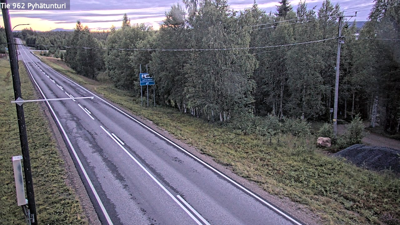 Weather Camera Image Road 962 Pelkosenniemi Pyhätunturi, Pelkosenniemi, Lappi