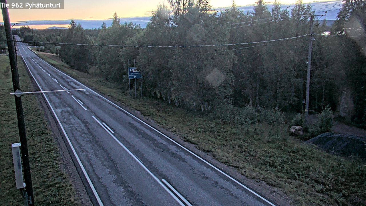 Weather Camera Image Road 962 Pelkosenniemi Pyhätunturi, Pelkosenniemi, Lappi