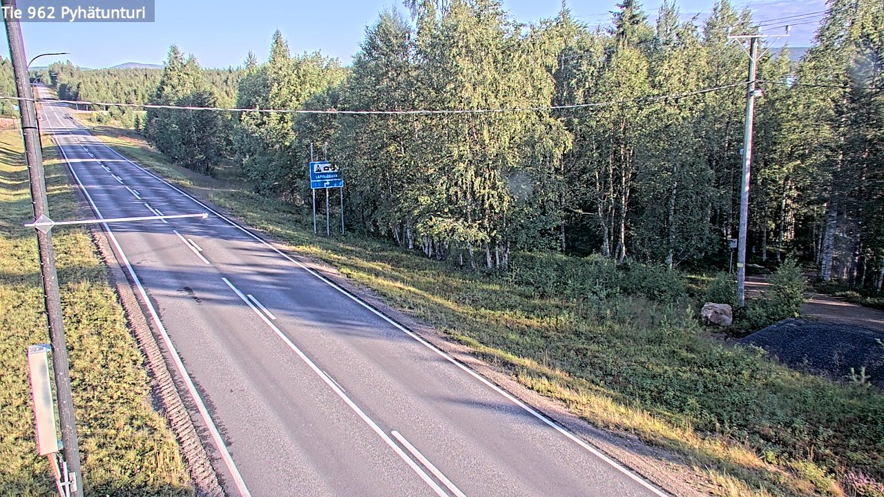 Weather Camera Image Road 962 Pelkosenniemi Pyhätunturi, Pelkosenniemi, Lappi
